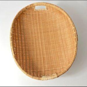 Vintage Handwoven Oval Basket Storage Tray Bowl 🧺